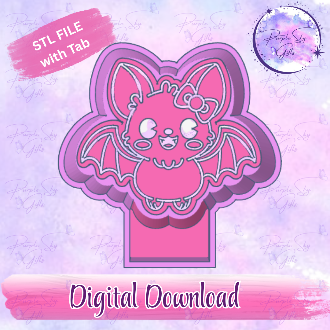 Cute Bat With Bow Housing STL Digital File