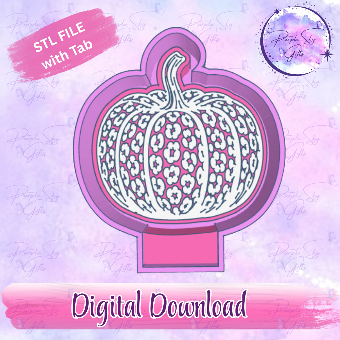 Leopard Print Pumpkin Mold Housing STL Digital File