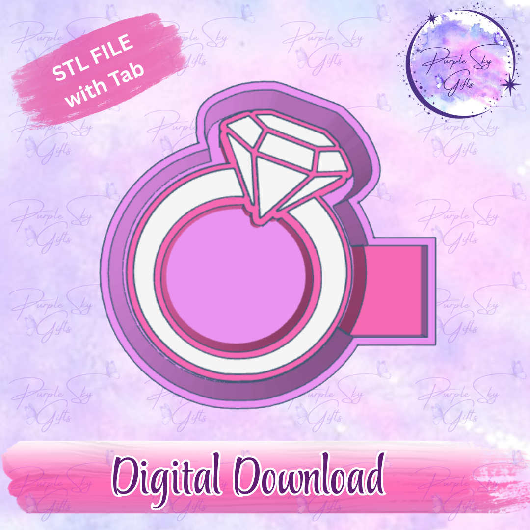 Diamond Ring Mold Housing STL Digital File