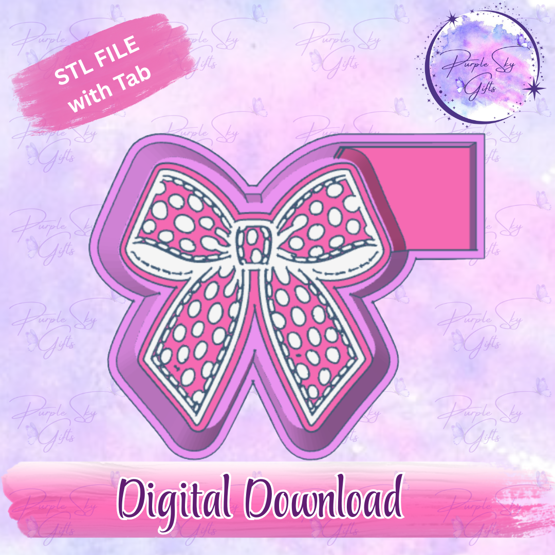 Spotted Coquette Bow Mold Housing STL Digital File
