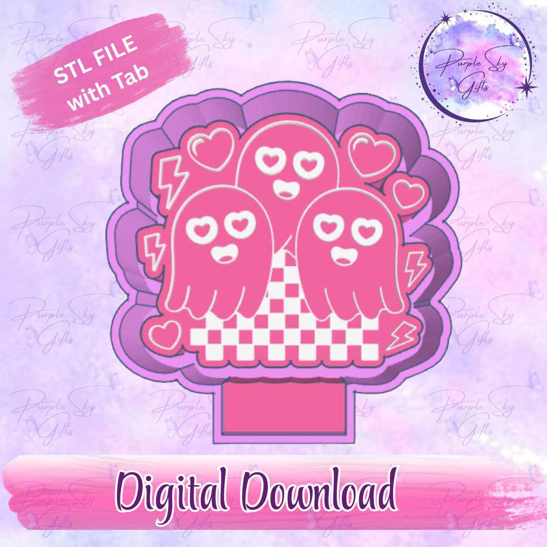 Cute Ghost Gang Mold Housing STL Digital File