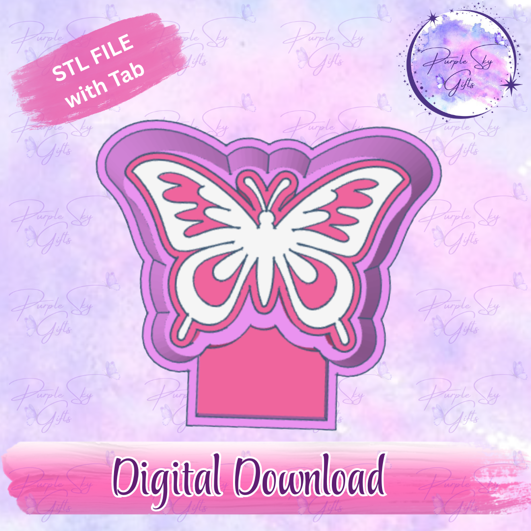 Simple Butterfly Freshie Mold Housing STL Digital File