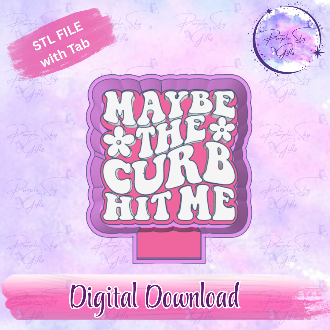 Maybe The Curb Hit Me Freshie Mold Housing STL Digital File