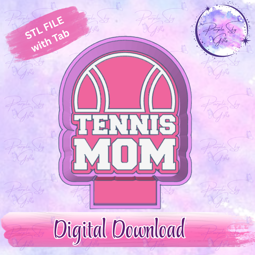 Tennis Mom Freshie Mold Housing STL Digital File