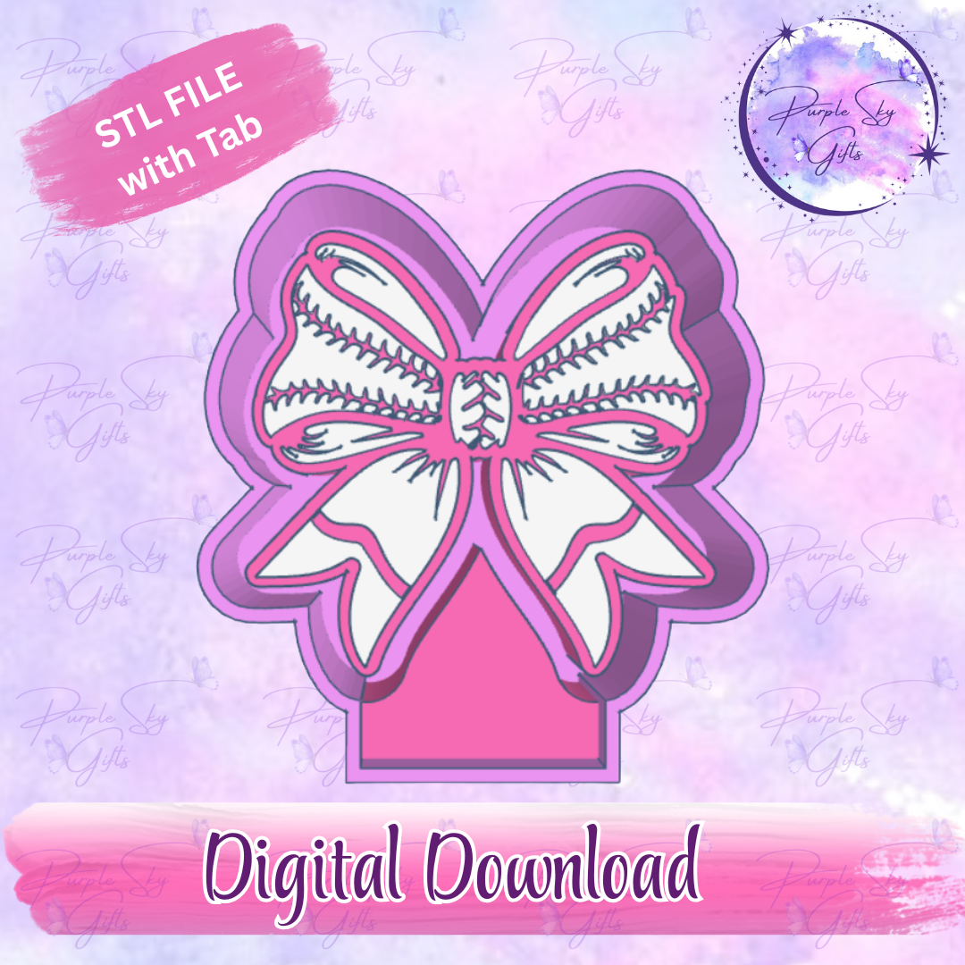 Football Bow Freshie Mold Housing STL Digital File