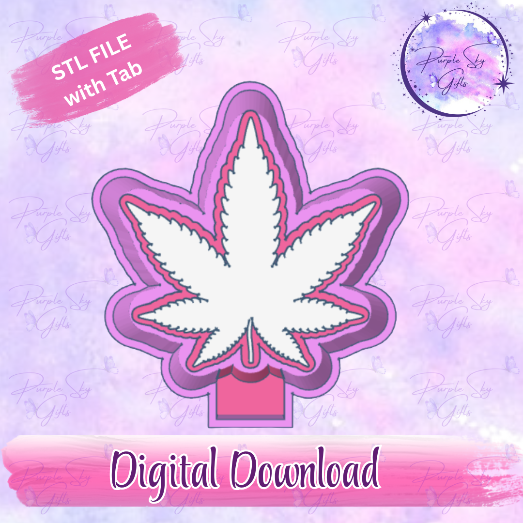 Pot Weed Leaf Freshie Mold Housing STL Digital File