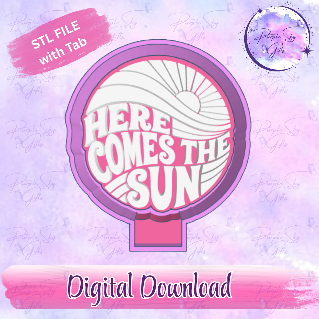Here Comes The Sun Freshie Mold Housing STL Digital File