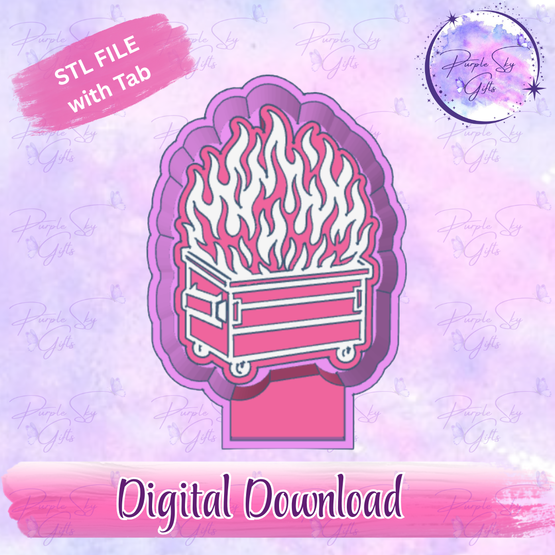 Dumpster Fire Freshie Mold Housing STL Digital File