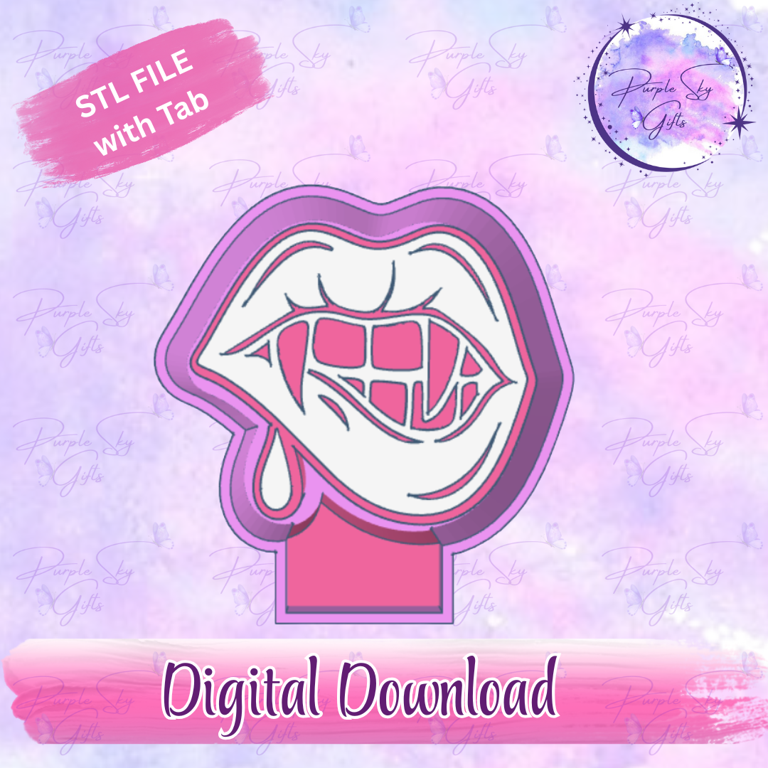 Vampire Lips Freshie Mold Housing STL Digital File