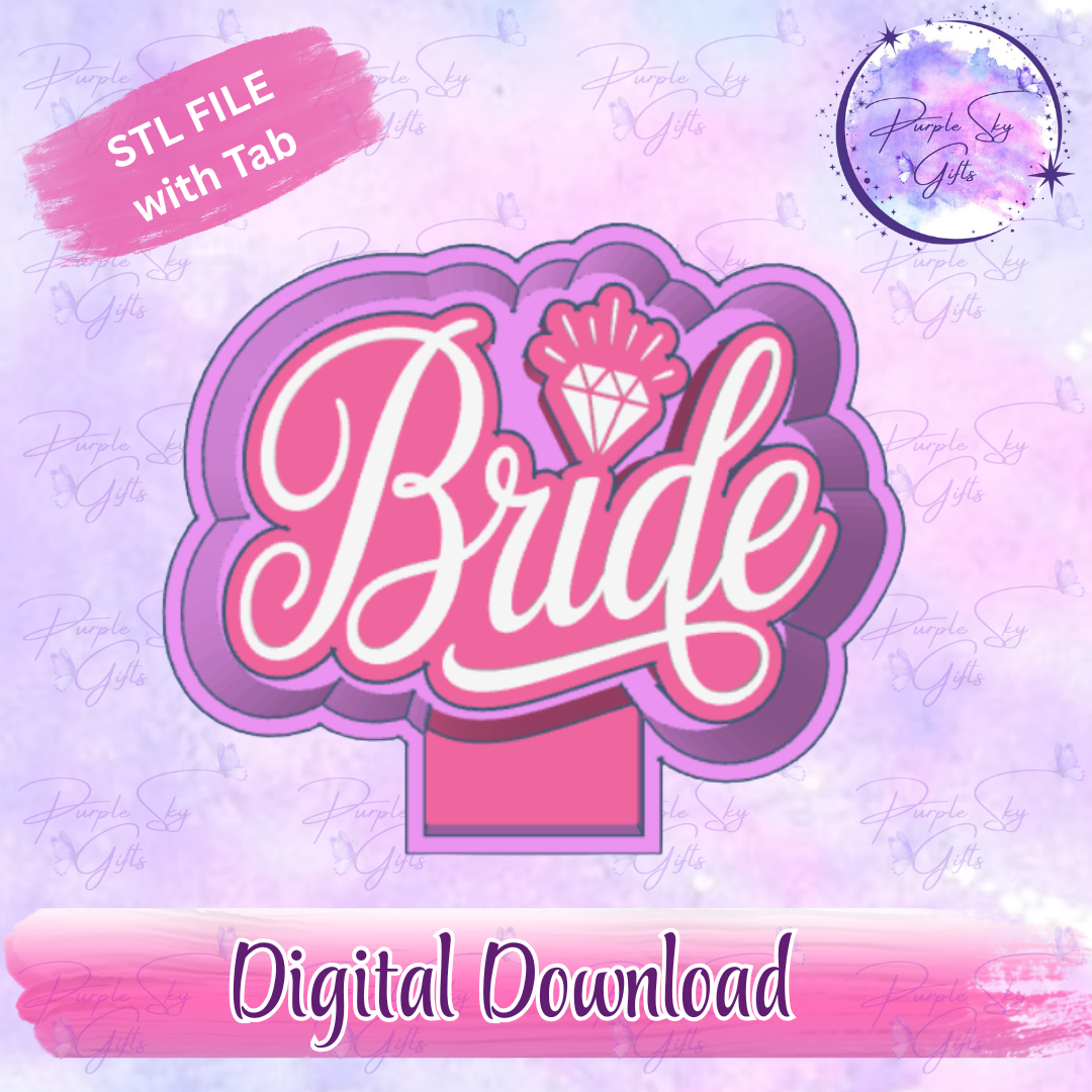 Bride Diamond Freshie Mold Housing STL Digital File