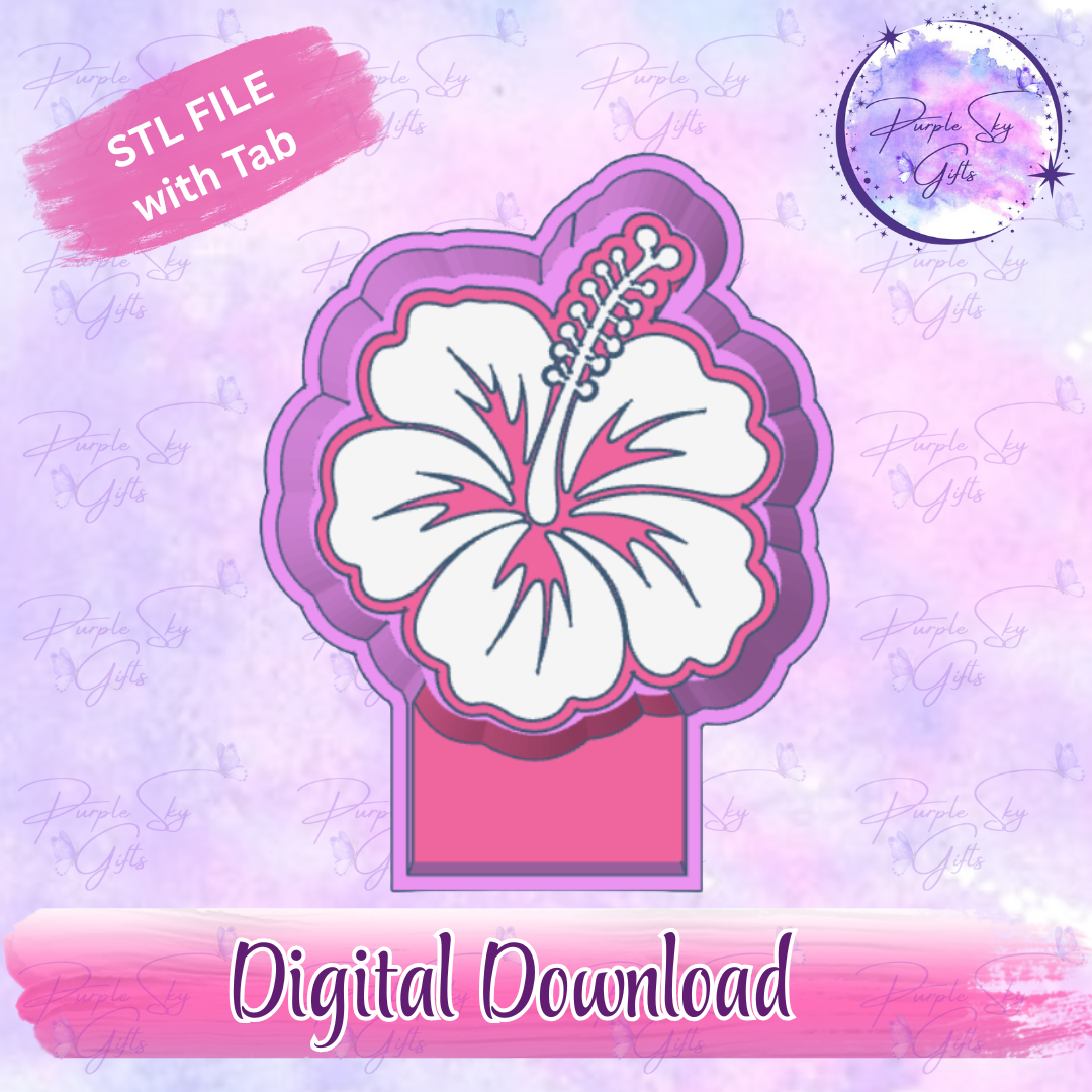 Hibiscus Flower Mold Housing STL Digital File