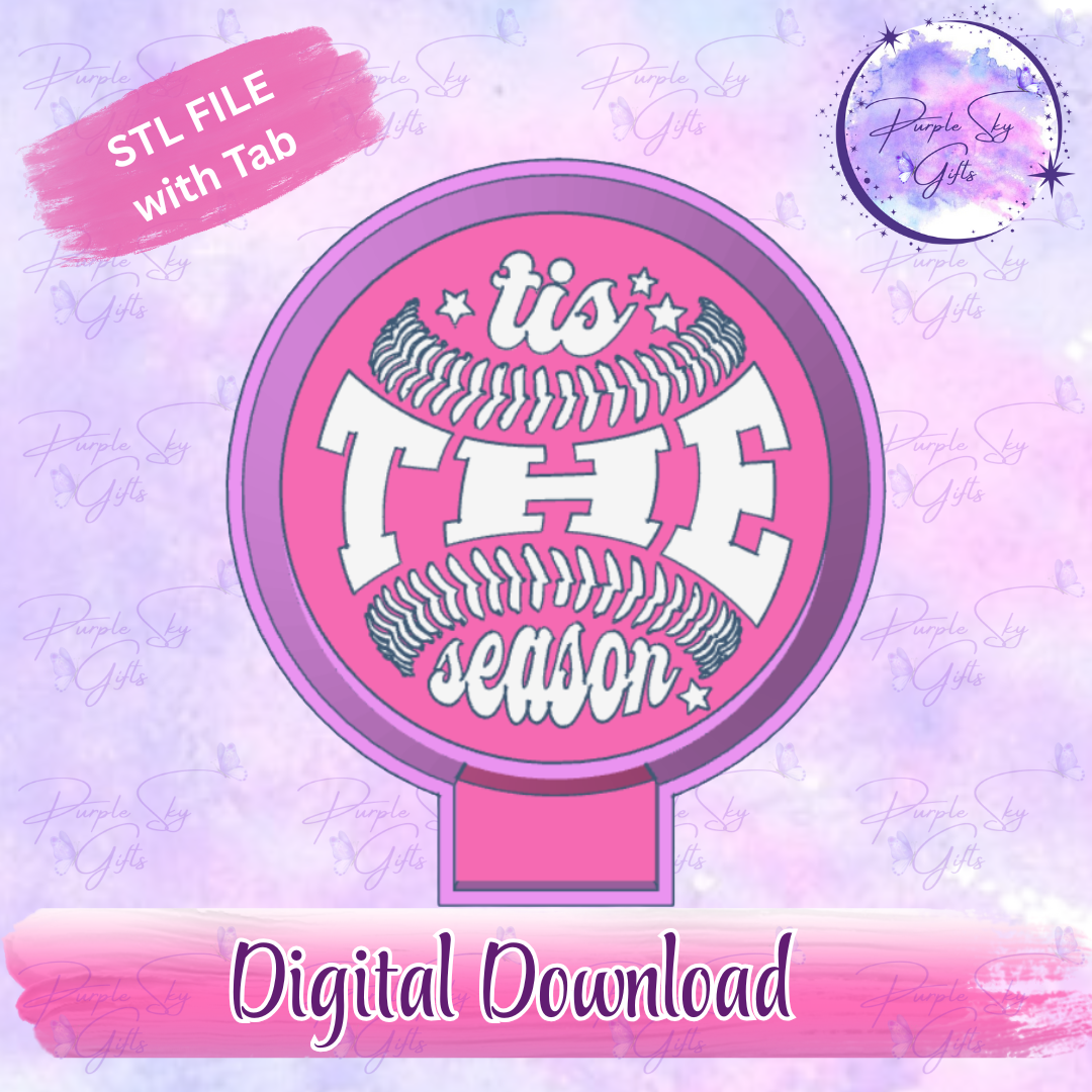 Tis The Season Baseball Freshie Mold Housing STL Digital File