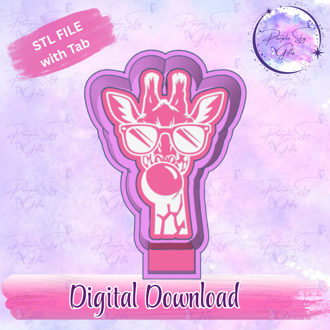 Bubblegum Giraffe Freshie Mold Housing STL Digital File