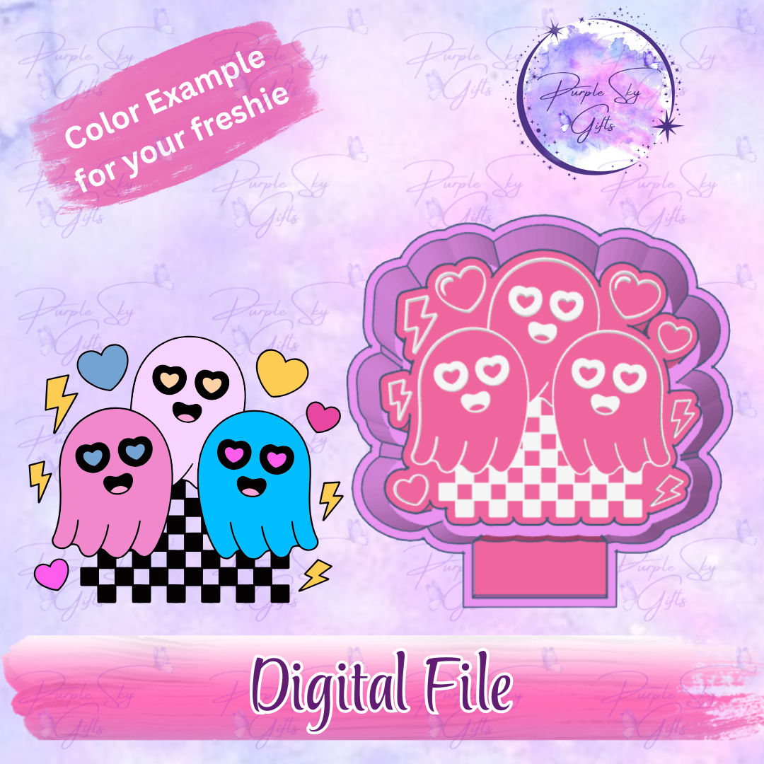 Cute Ghost Gang Mold Housing STL Digital File