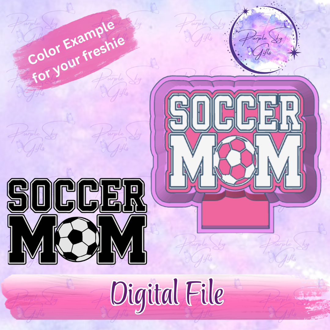 Soccer Ball Mom Freshie Mold Housing STL Digital File