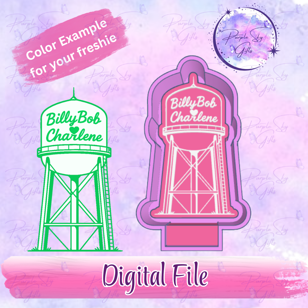Billy Bob Loves Charlene Water Tower Freshie Mold Housing STL Digital File