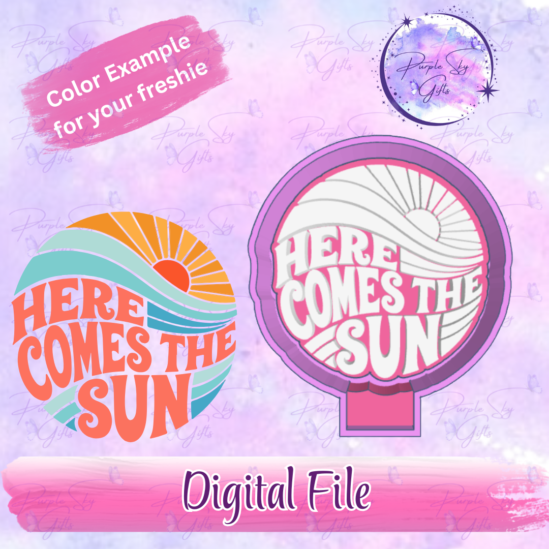 Here Comes The Sun Freshie Mold Housing STL Digital File