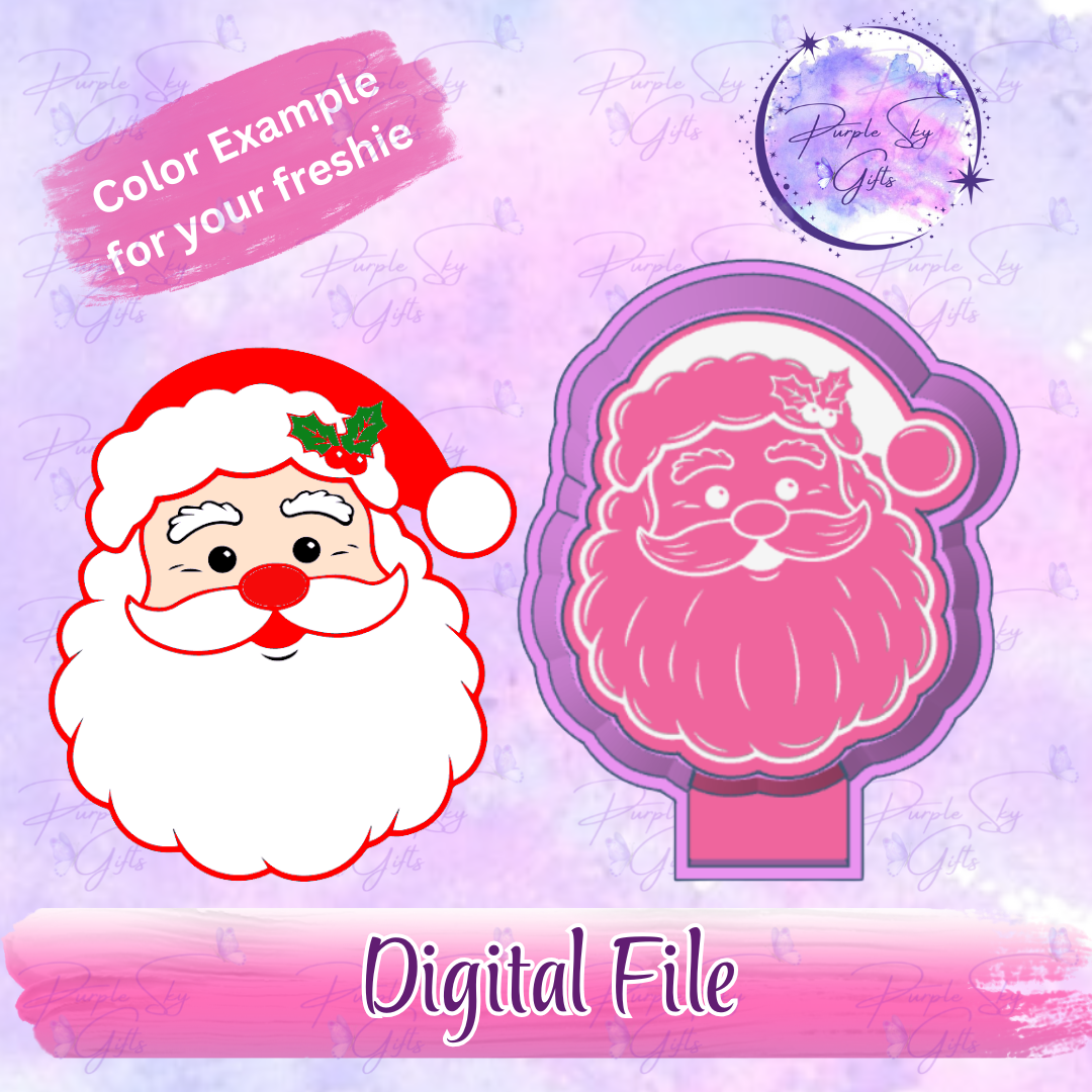 Jolly Santa Freshie Mold Housing STL Digital File