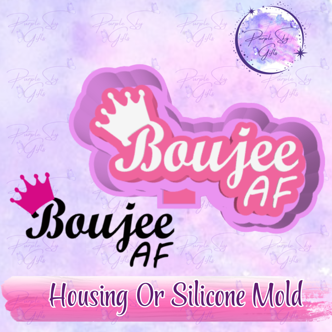 Boujee AF Solid Crown Freshie Mold Housing or Silicone Mold