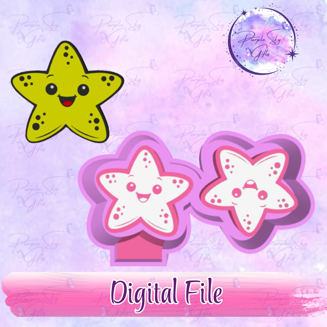 Starfish Vent Clip Freshie Mold Housing STL Digital File