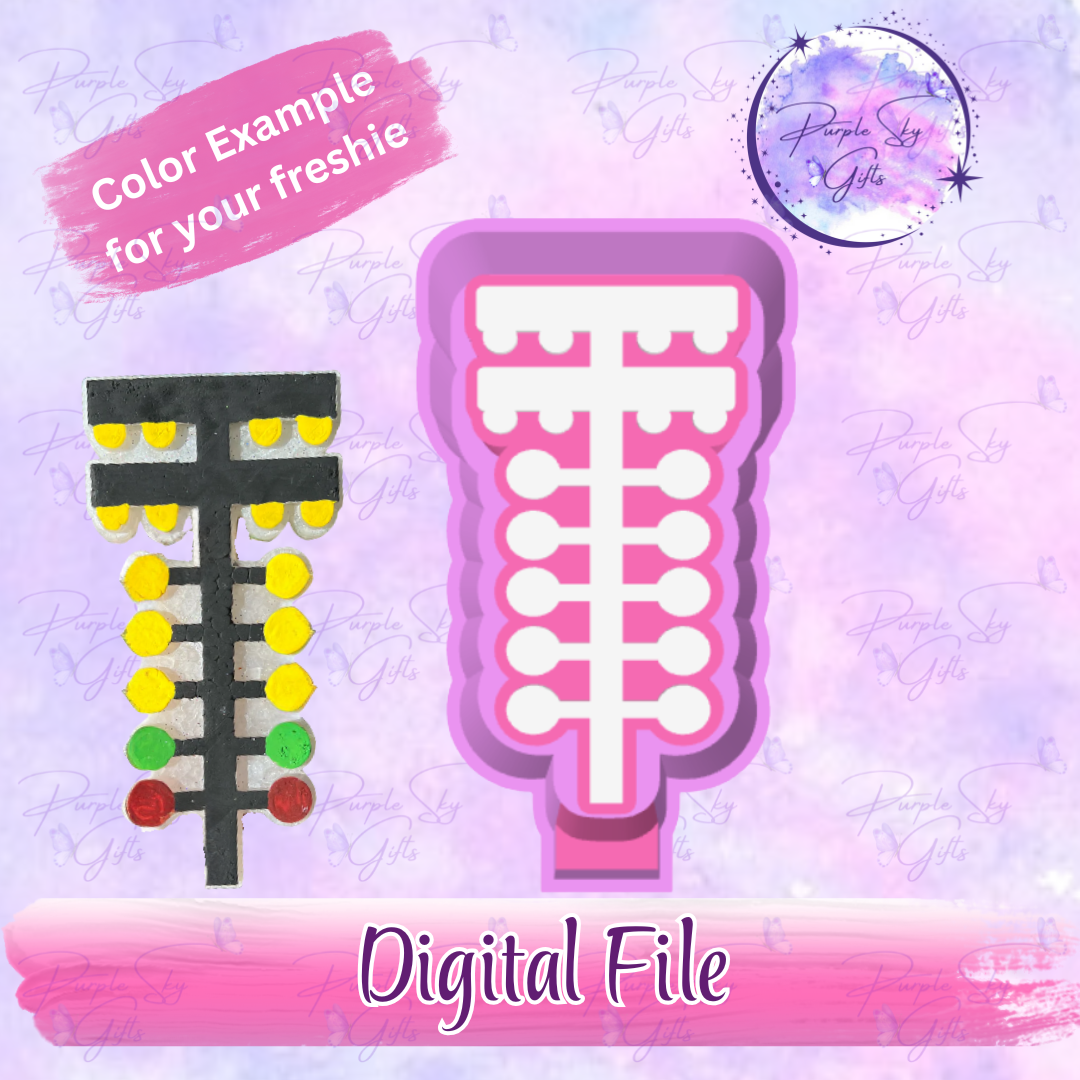 Drag Racing Light Tree Freshie Mold Housing STL Digital File