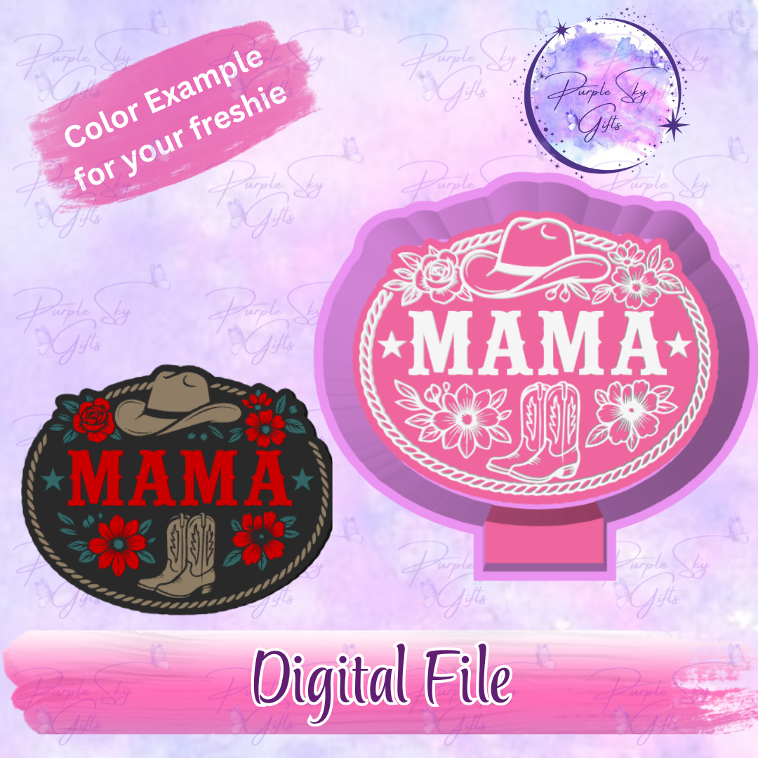 Country Western Mama Freshie Mold Housing STL Digital File