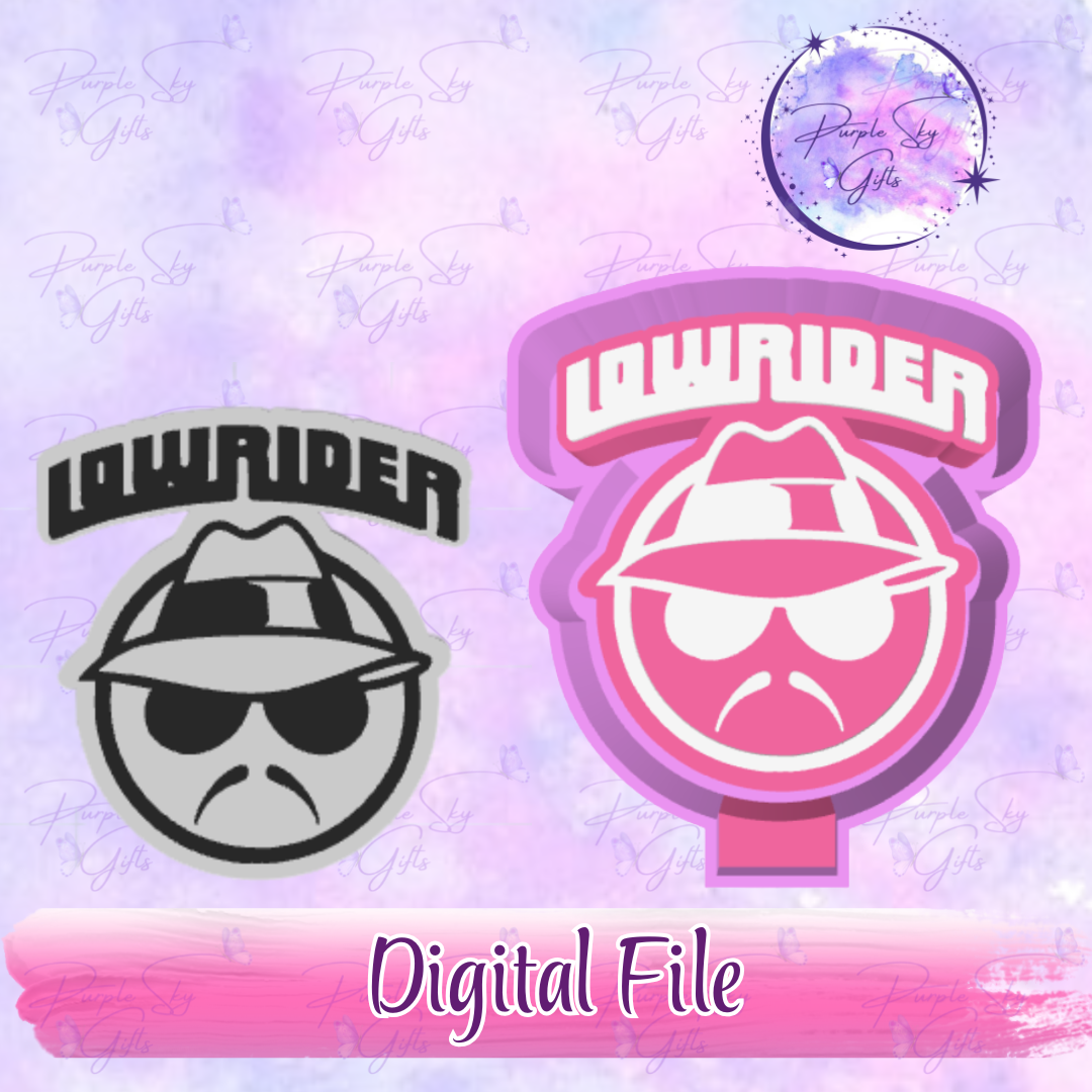 Lowrider Man Male Wording Freshie Mold Housing STL Digital File