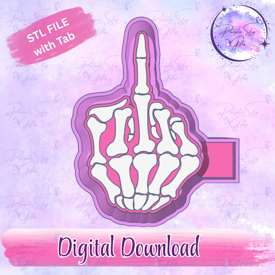 Bones Middle Finger Housing STL Digital File