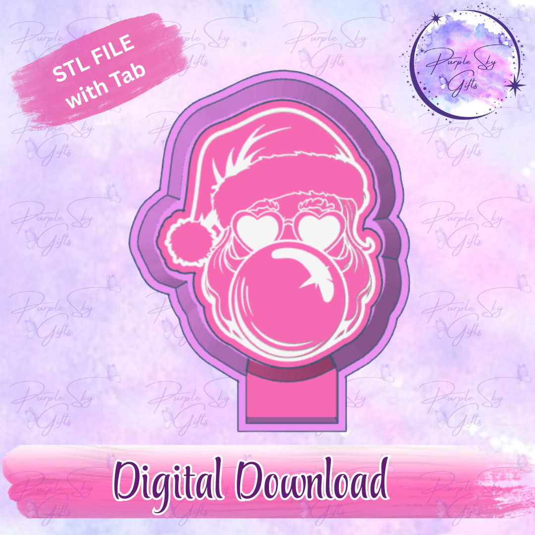 Bubblegum Santa Claus Mold Housing STL Digital File