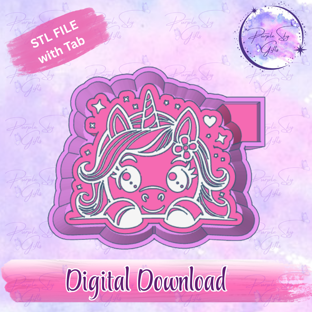 Peeking Unicorn Housing STL Digital File