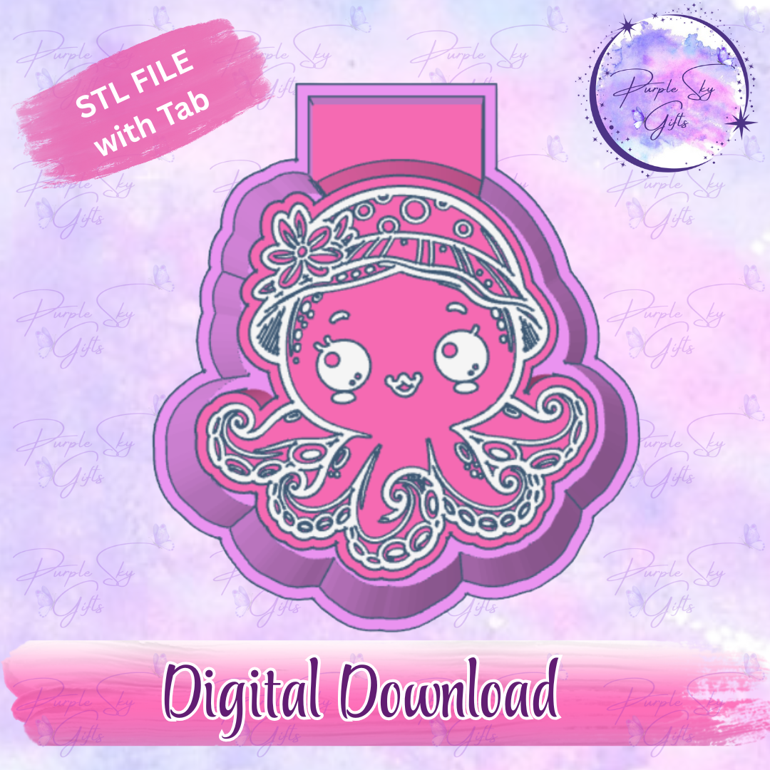 Cute Bucket Hat Octopus Housing STL Digital File