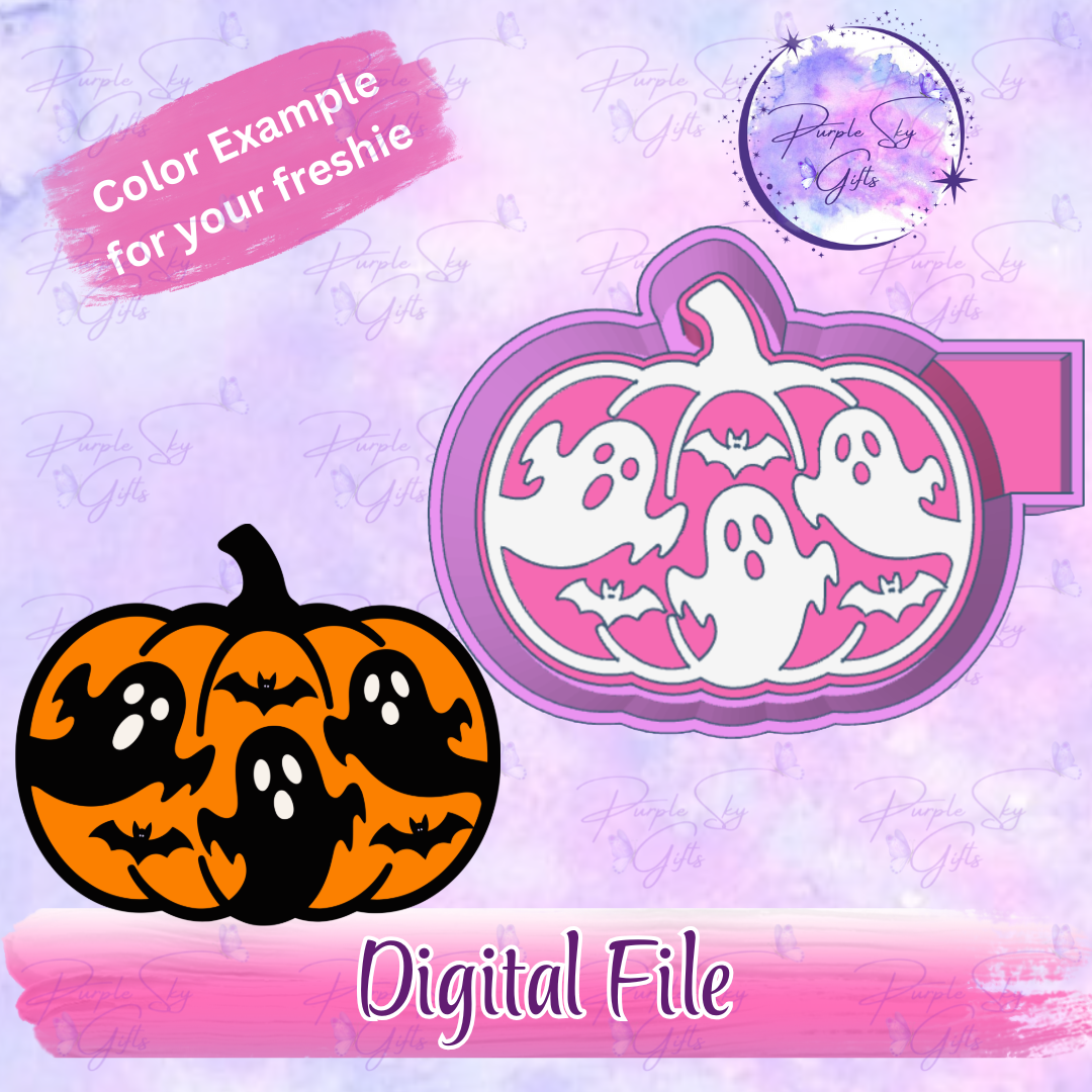 Pumpkin Halloween Scene Housing STL Digital File