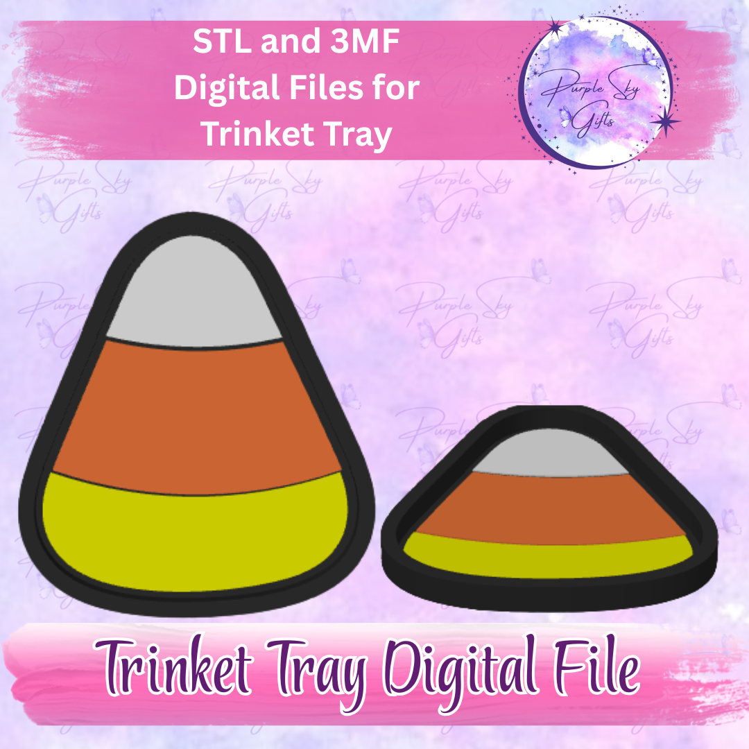 Candy Corn Trinket Tray Digital STL and 3MF Files