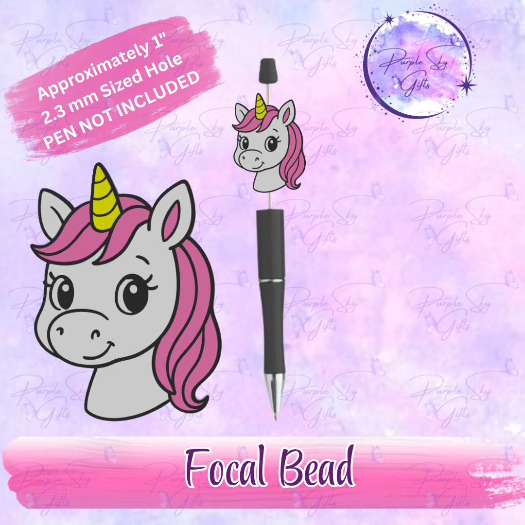 Cute Unicorn Focal Bead