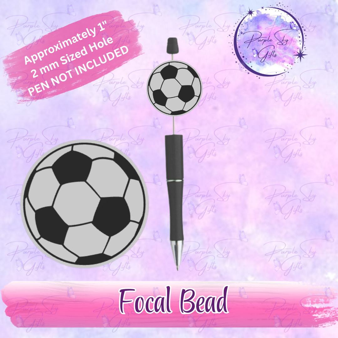 Soccer Ball Focal Bead