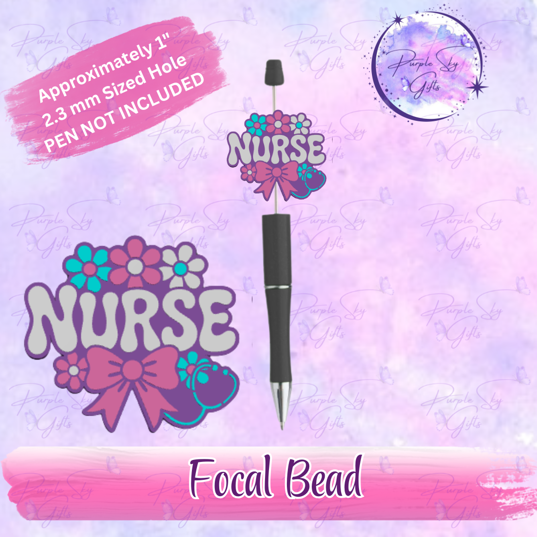 Floral Nurse Focal Bead