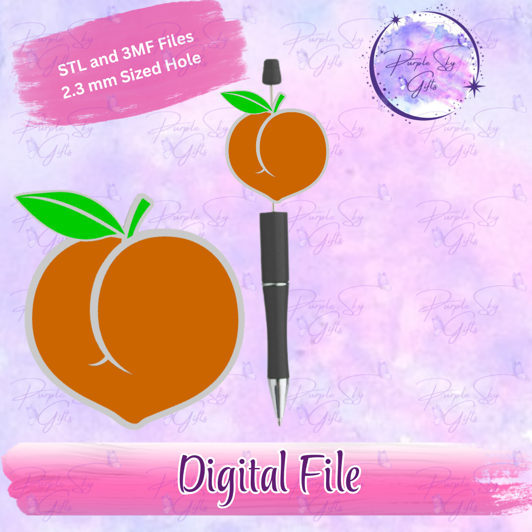 Peach Focal Bead Digital STL and 3MF Files