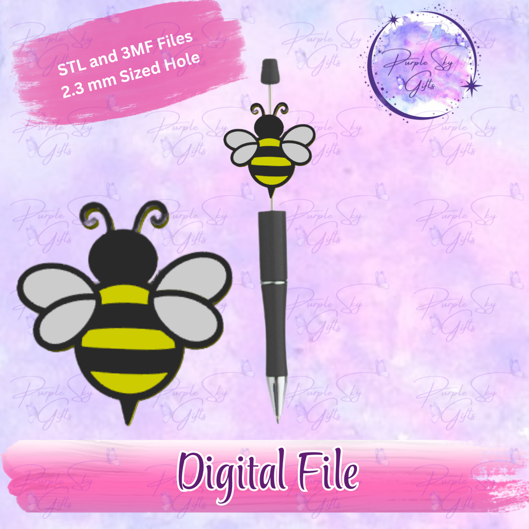 Bumble Bee Focal Bead Digital STL and 3MF Files