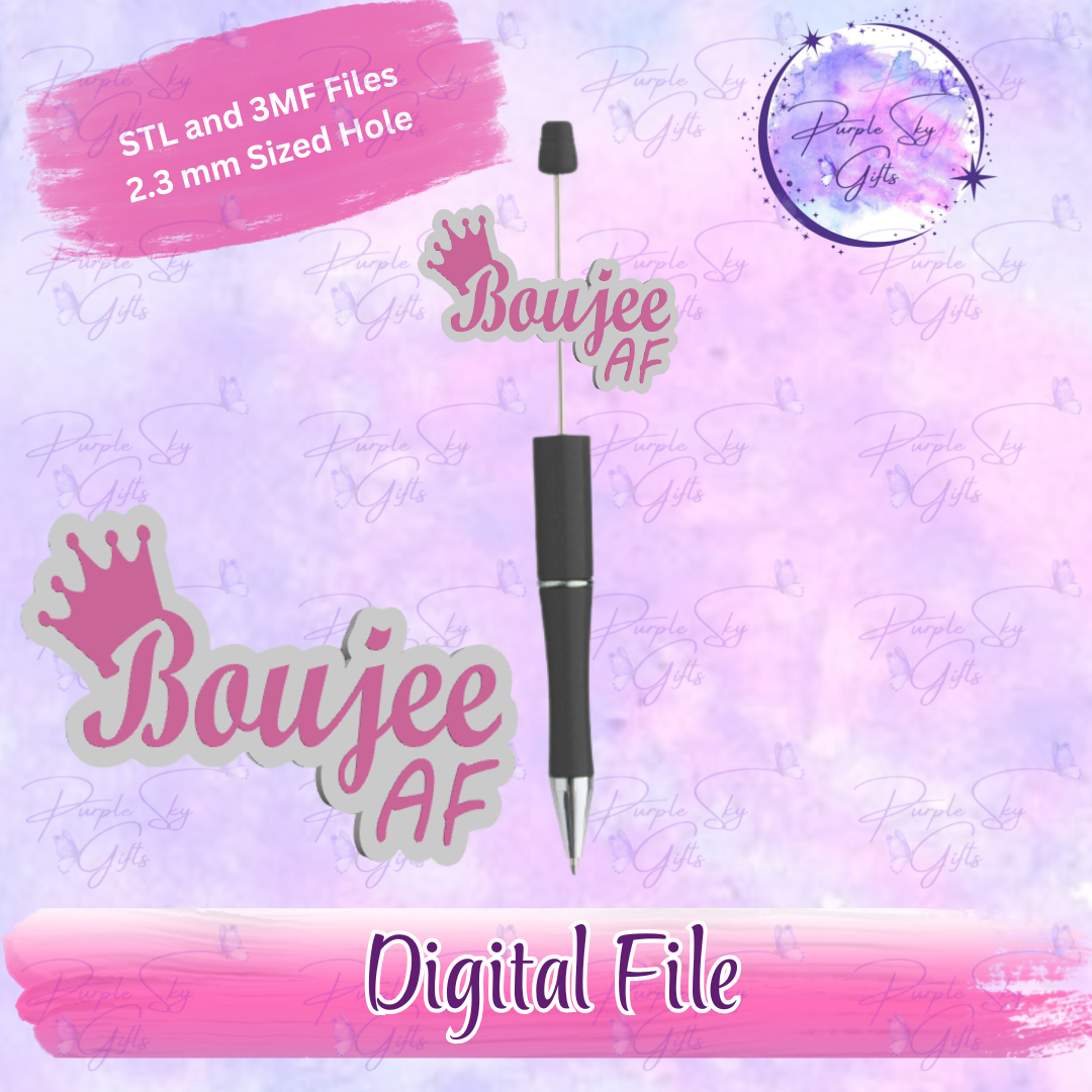 Solid Crown Boujee AF Focal Bead Digital STL and 3MF Files