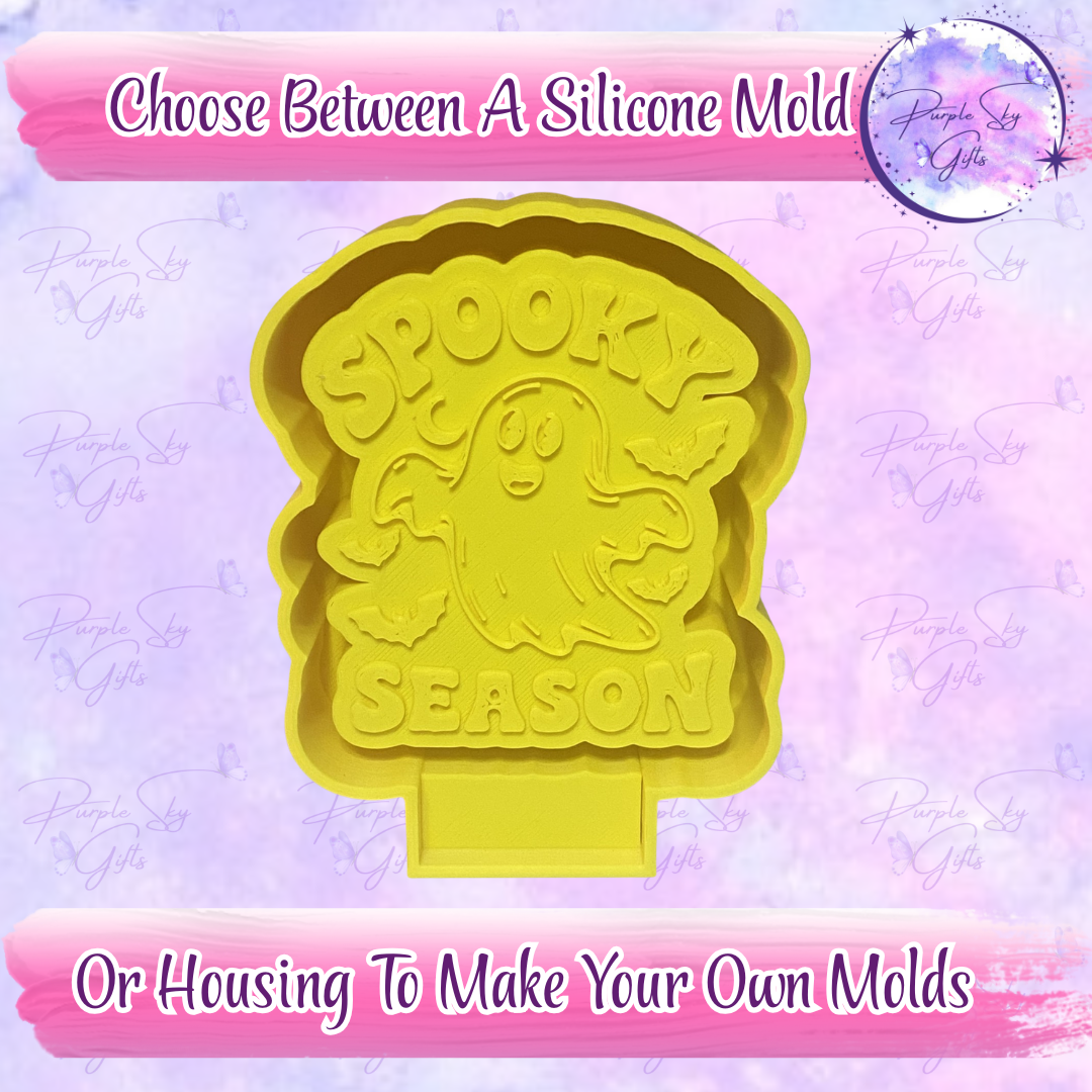 Spooky Season Cute Ghost Mold Housing or Silicone Mold