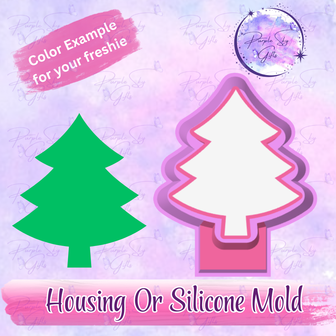 Traditional Pine Christmas Tree Freshie Mold Housing or Silicone Mold