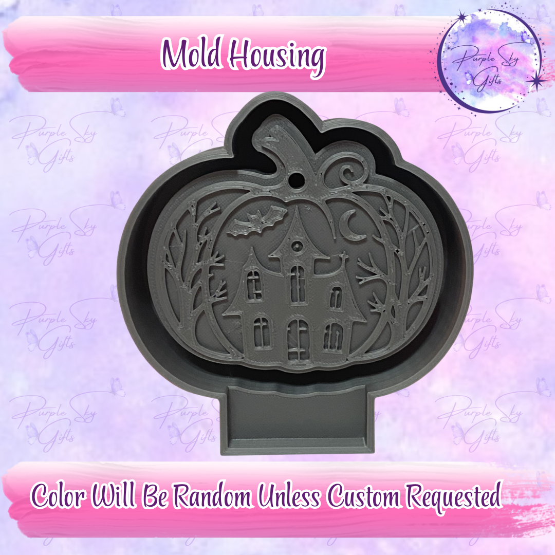 Haunted House Pumpkin Mold Housing or Silicone Mold