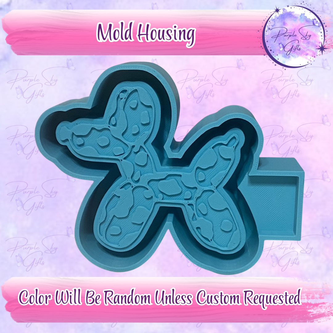 Cow Print Balloon Dog Freshie Housing or Silicone Mold