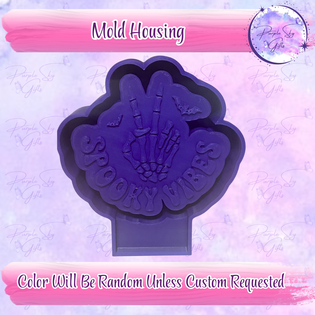 Spooky Vibes Halloween Mold Housing or Silicone Mold