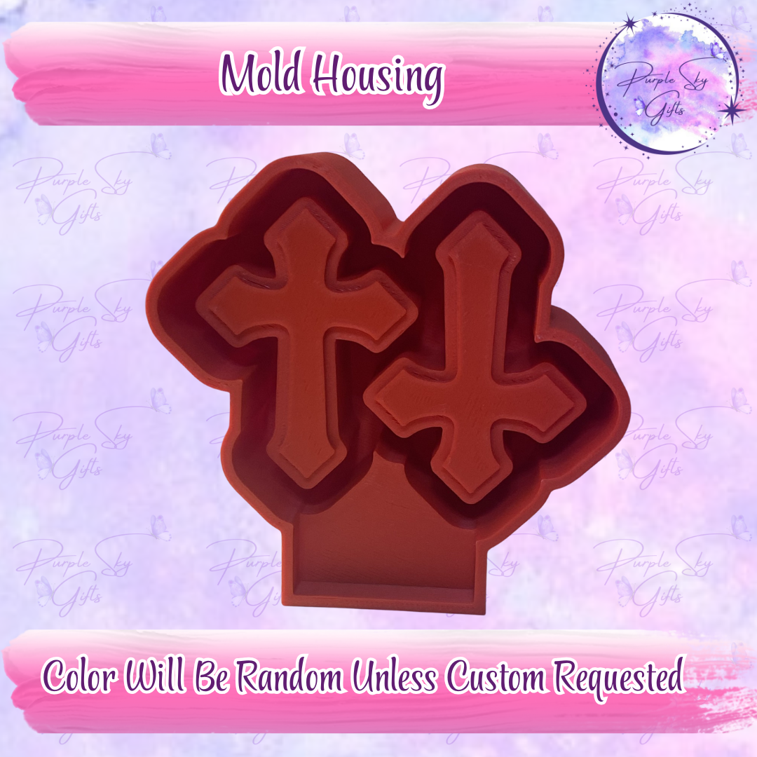 Pointed Cross Vent Clip Sized Freshie Mold Housing or Silicone Mold