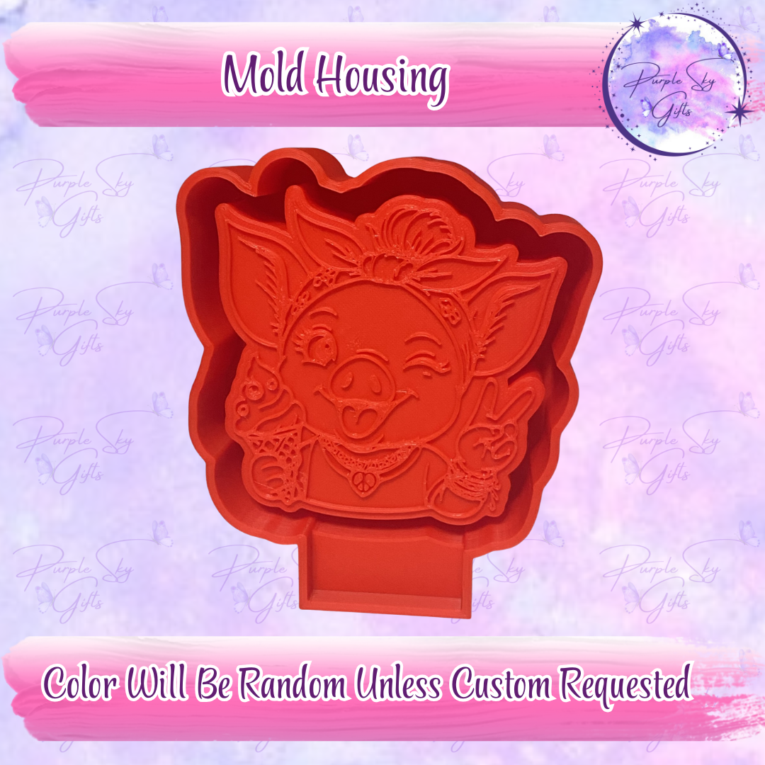 Ice Cream Piggy Mold Housing or Silicone Mold