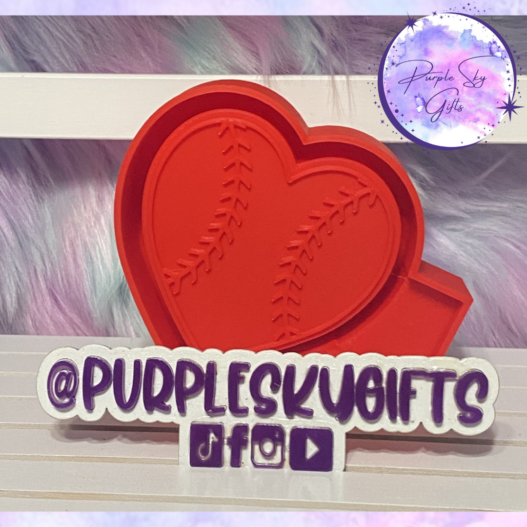 Heart Shaped Baseball Mold Housing or Silicone Mold