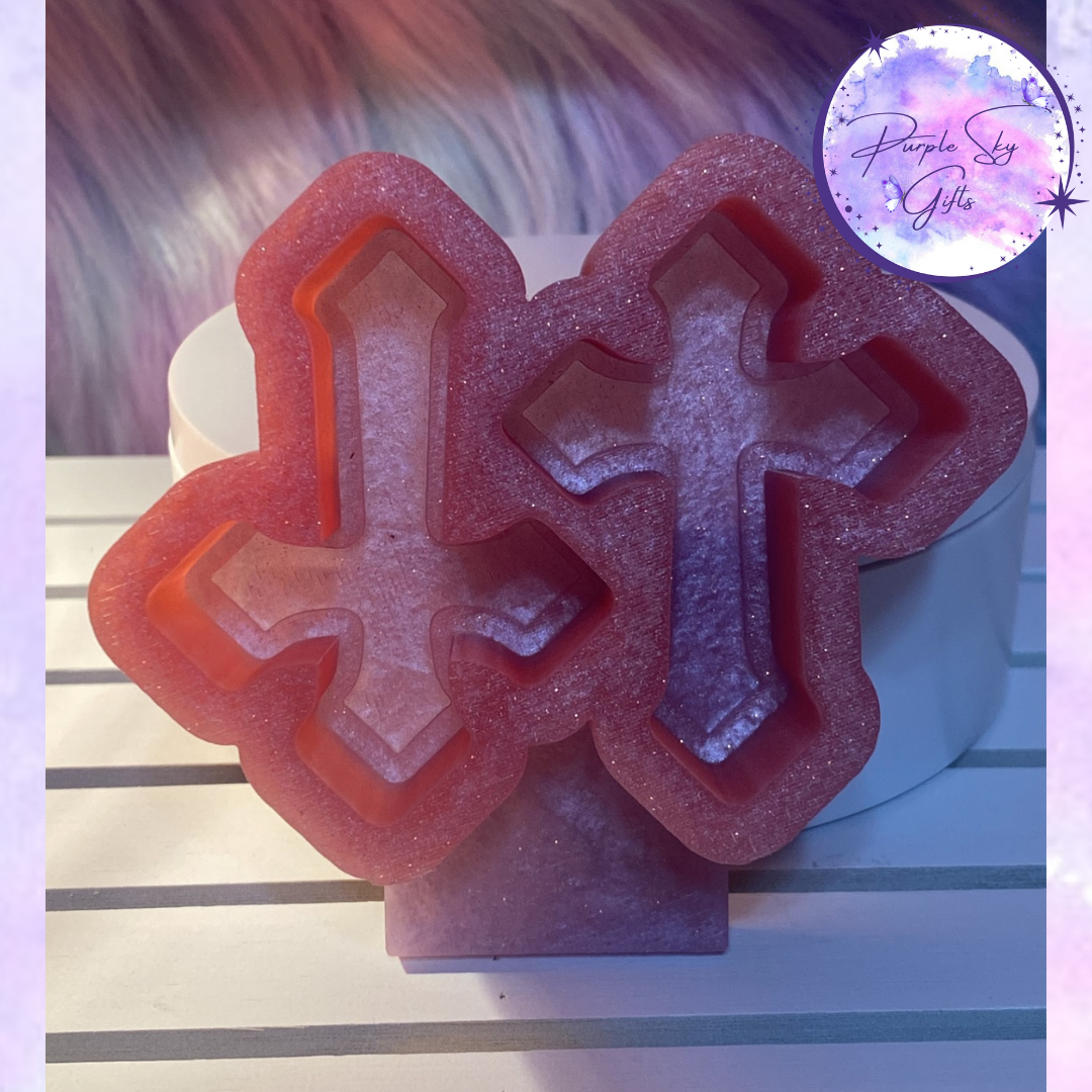 Pointed Cross Vent Clip Sized Freshie Mold Housing or Silicone Mold