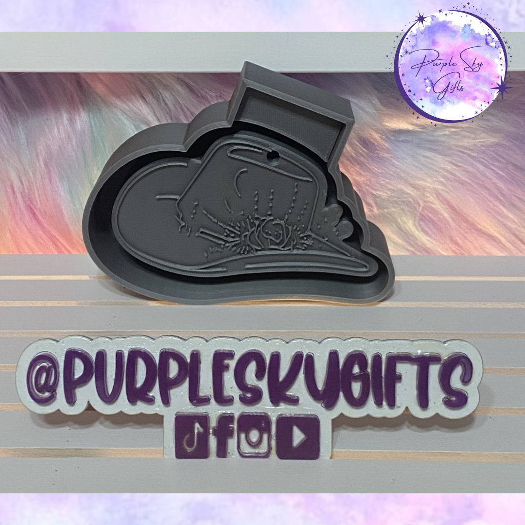 Floral Cowgirl Hat Mold Housing or Silicone Mold