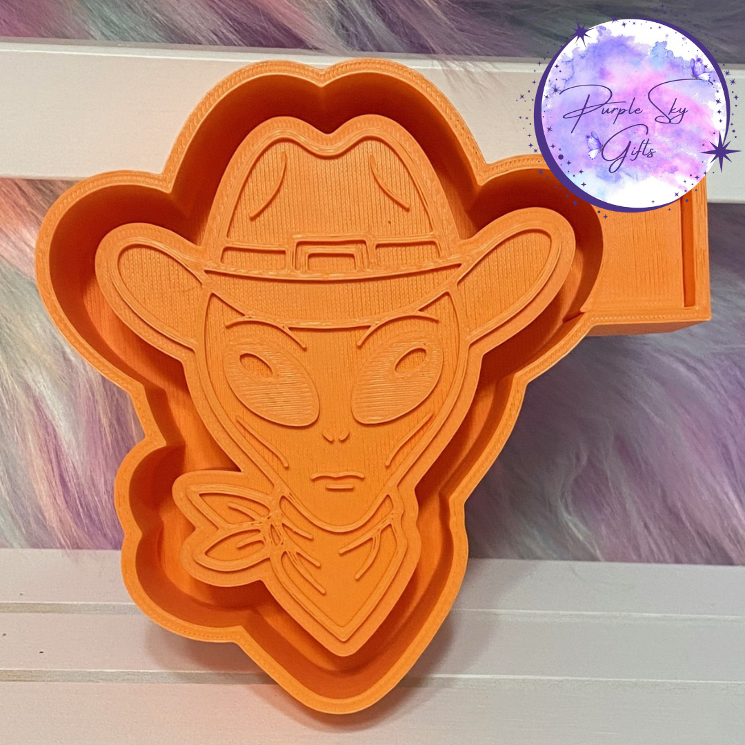 Alien Cowboy Mold Housing or Silicone Mold